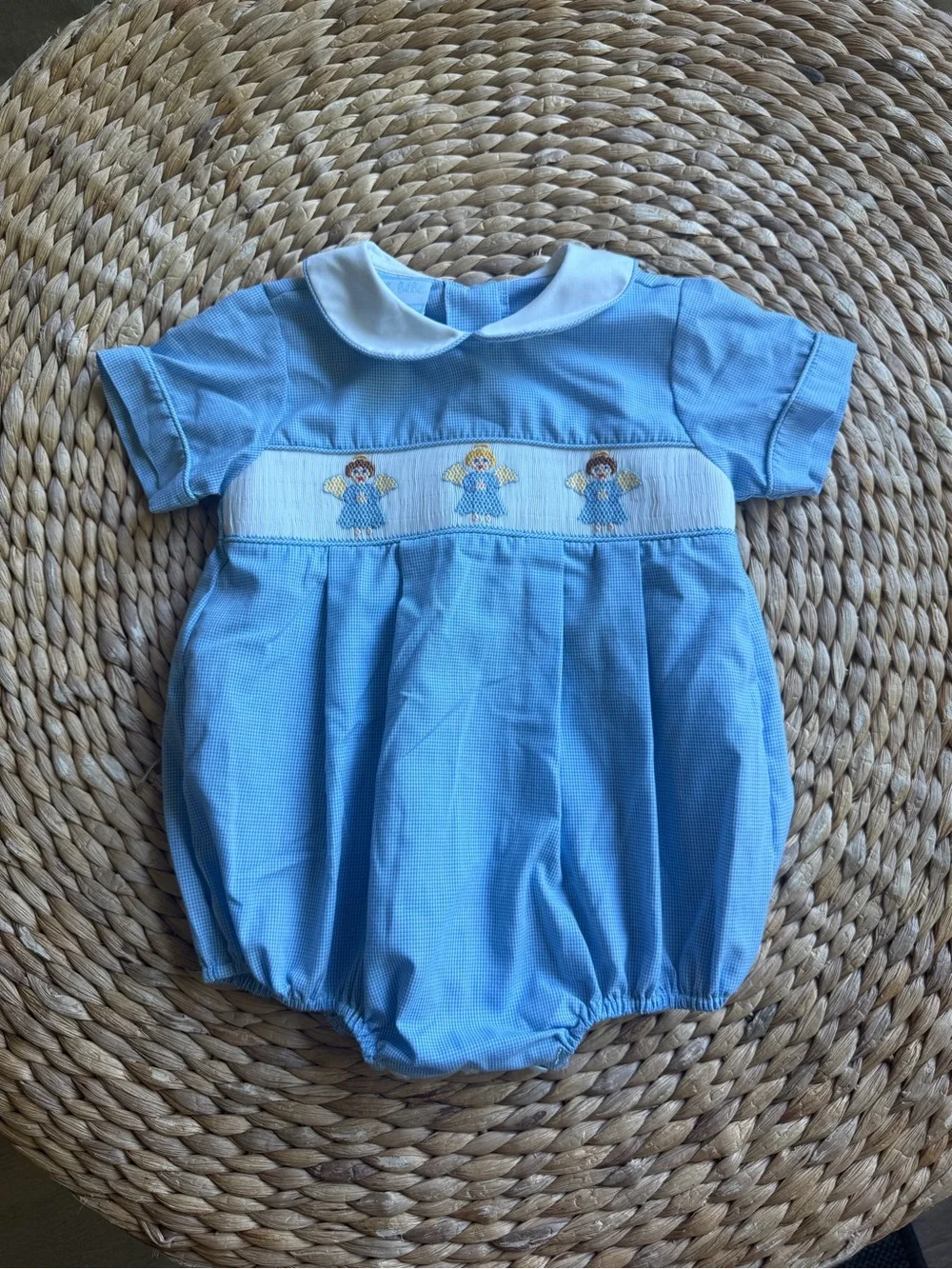 Petit Bebe Angel Smocked Bubble